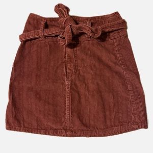 ReWash Women’s Corduroy Belted Mini Skirt